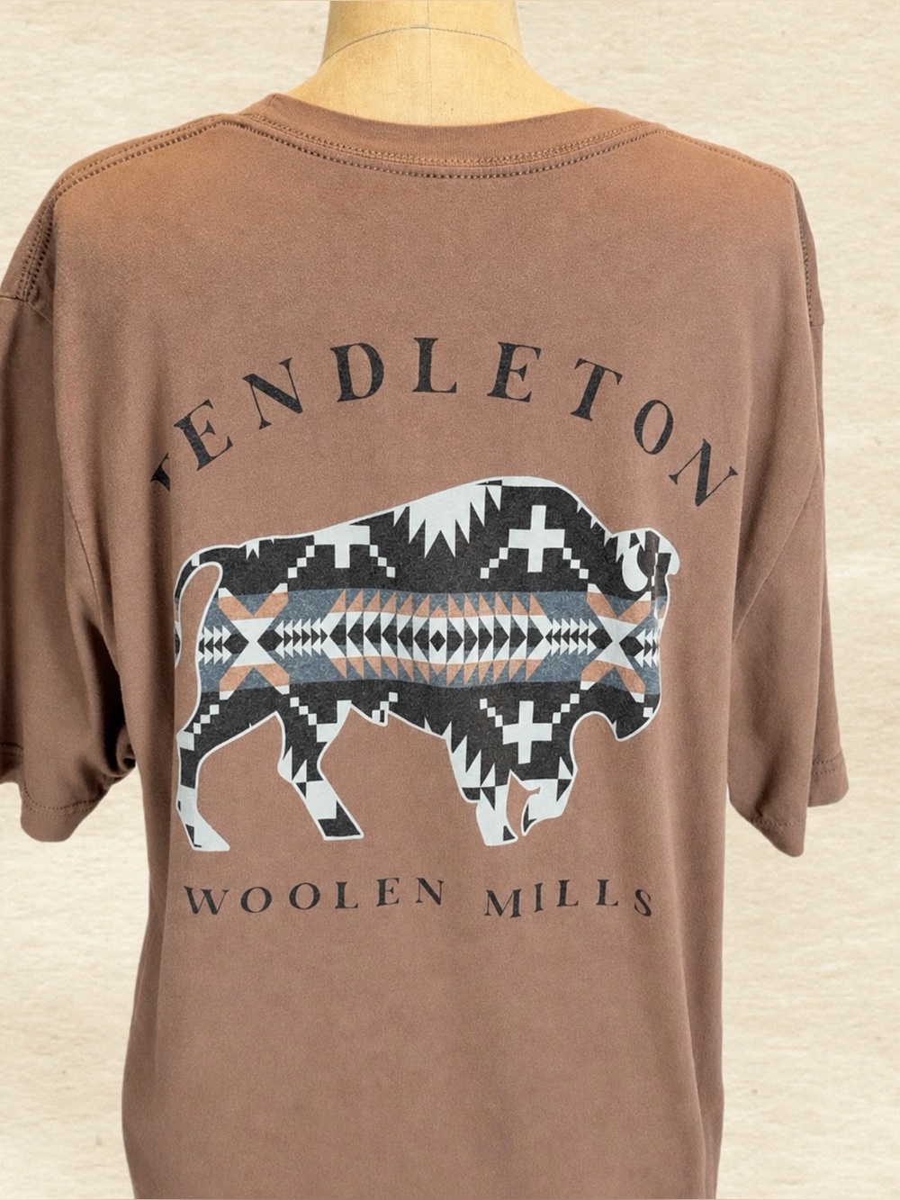 Pendleton Woolen Mills Buffalo tshirt tee shirt western ranch bison‎ 100% cotton